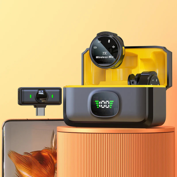 LapelWave Pro - Microfone de Lapela Sem Fio para iPhone, Android e Type-C