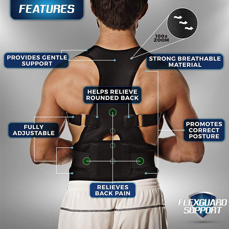 Magnetic Posture Corrector Spine and Shoulder - Adjustable