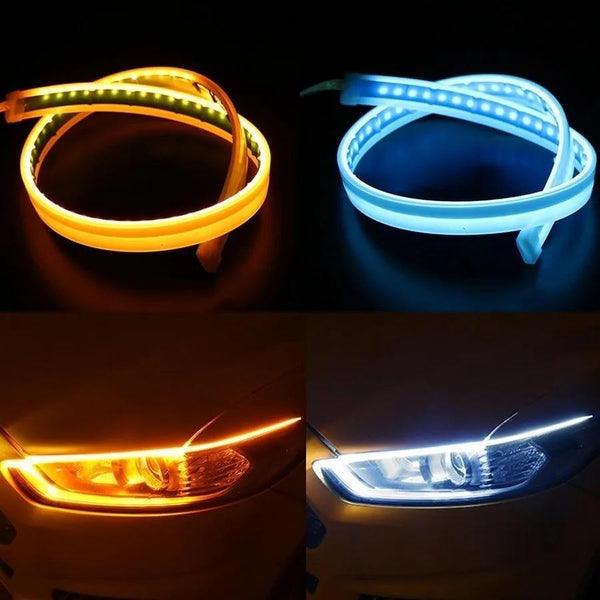 Fita de LED DRL Dual Color - Farol com Função Seta Sequencial - Sun Ofertas